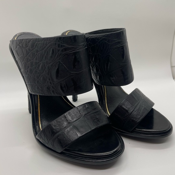 Rachel Zoe Enita Mule Croc Embossed Stilettos - Picture 1 of 3